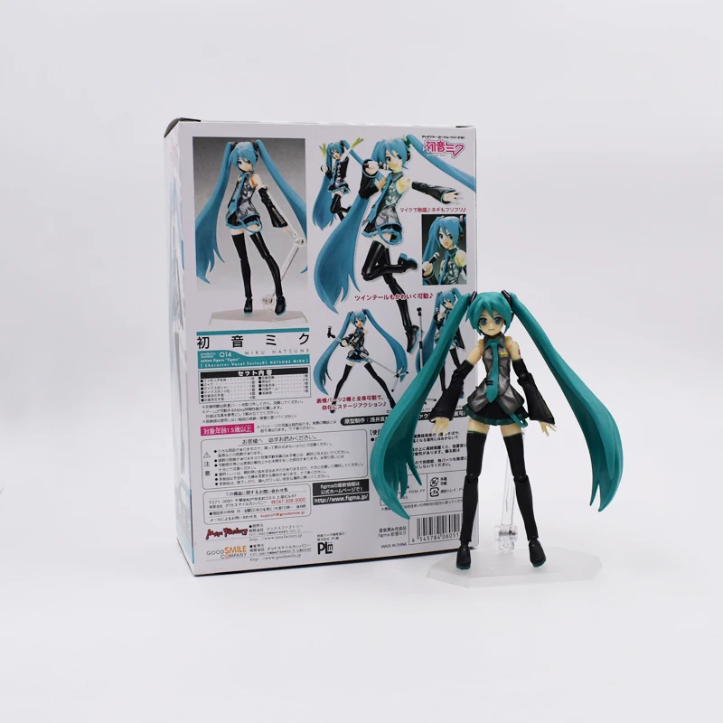

PVC Figma 014 Heroines Miku Hatsune Action Figure Anime Miku Doll Model Toy Collectibles Joints Movable Interchangeable