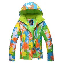 Новые лыжные куртки Wmen Профессиональный Теплый ветрозащитный водонепроницаемый для снега лыжные куртки зимний Сноубординг куртки Уличная одежда