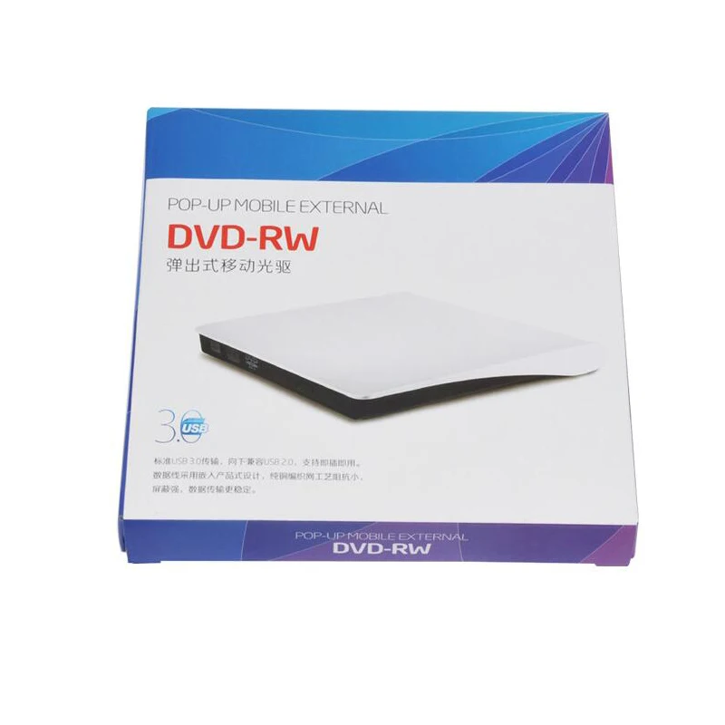 USB3.0 Bluray Drive External CD/DVD RW Burner BD-ROM Blu-ray Player Optical Drive Writer for Apple iMacbook Laptop Toshiba pc