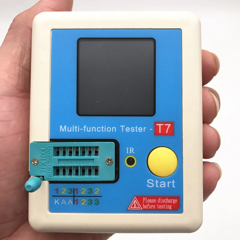 

LCR-T7 ESR Meter Transistor Tester Diode Triode Capacitance Mos Transistor Tester + CASE (Have Battery )