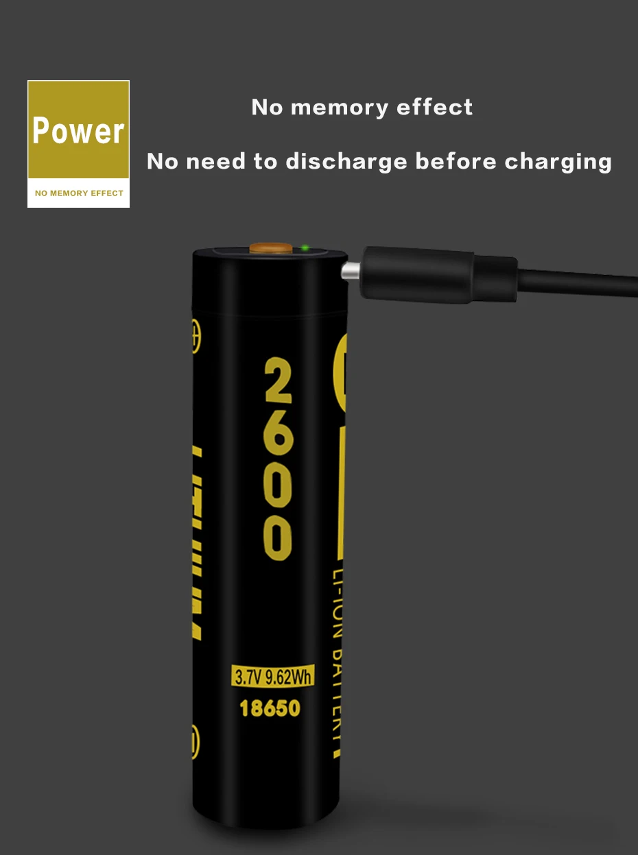 PALO MICRO USB 18650 батарея 2600 mAh литий-ионная аккумуляторная батарея 3,7 V светодиодный индикатор USB DC-зарядка умная батарея
