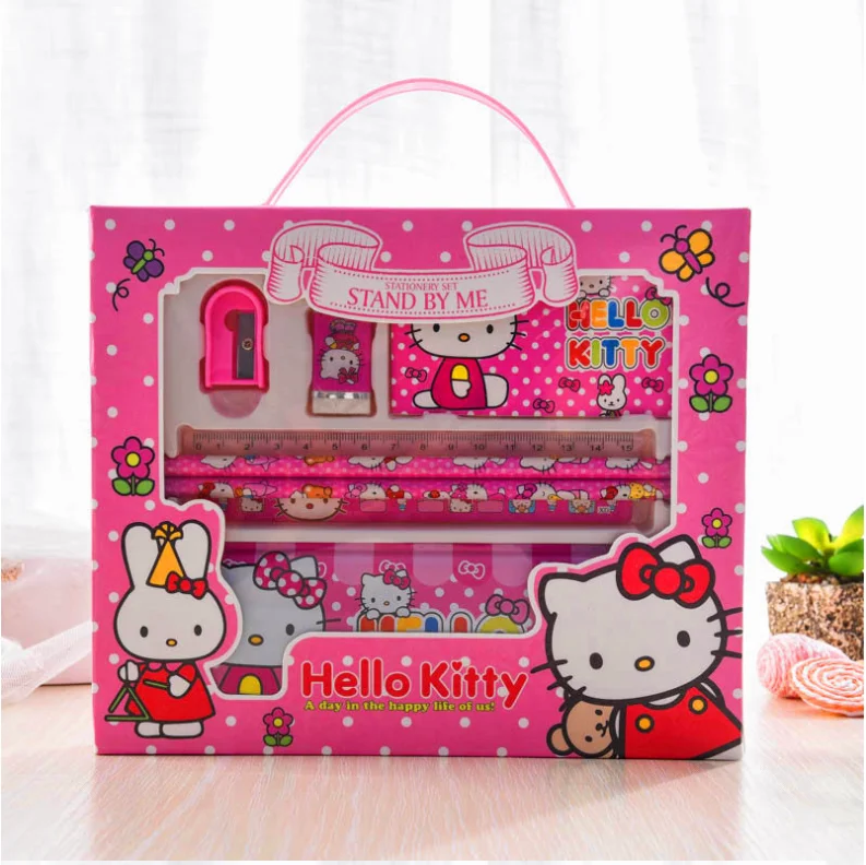 Детский Канцелярский набор карандашей hello kitty, мультяшный художественный карандаш для набросок рисунок, набор точилок для студентов, школьные принадлежности C20 D30 - Цвет: 07