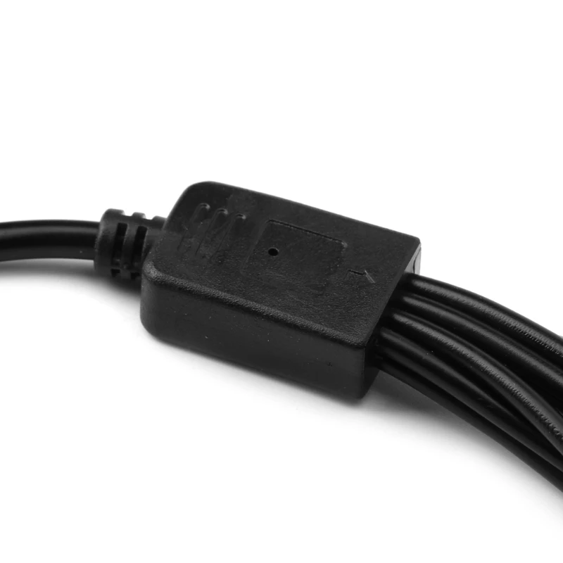 10Pieces/Lot 1 Female to 8 Male DC Power Supply Splitter Cable 5.5*2.1mm Black PVC Adapters Cable for CCTV Cameras Leds