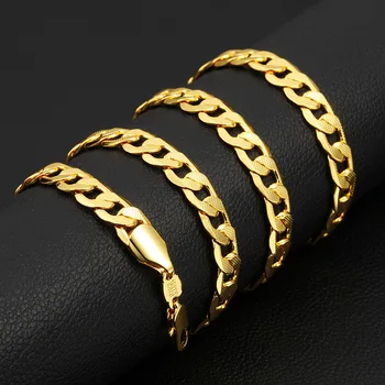 

Hip Hop Necklace Men Silver Gold Solid Curb Cuban Long Necklace Chain Necklace Charm Unisex Fashion Jewelry Accessories