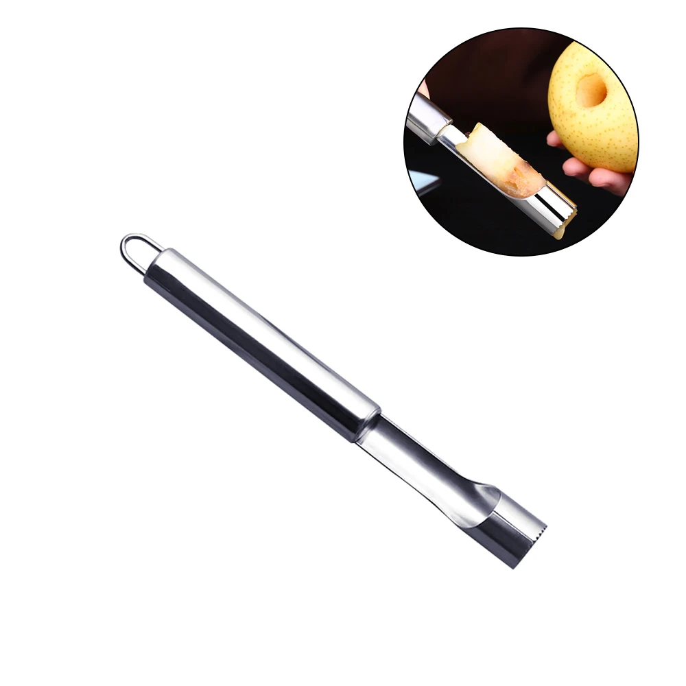 

Silver Stainless Steel Apple De-core Heart Separator Fruit to the Nuclear Device Kitchen Tools Stem Remover