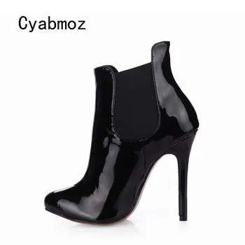 

Cyabmoz Plus Size Women Ankle Winter Boots Sexy Thin High Heels Shoes Woman Party Club Work Shoes Zapatillas Botas Zapatos Mujer
