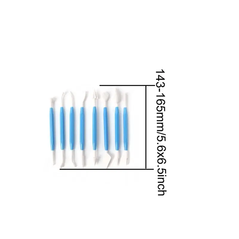 Urijk 8 шт./лот помадка для украшения торта ручка кисти плесень глиняный наконечник набор инструментов для вырезания торта моделирование DIY Sugarcaraft инструменты для украшения