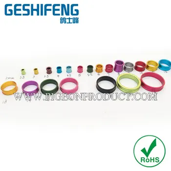 

100pc free shipping Aluminium birds ring 2mm-22mm free size