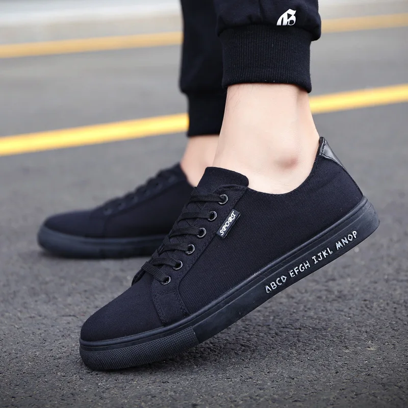 

BRKWLYZ Canvas Shoes Men Fashion Lace-Up Comfortable Mans Shoes Summer Sneakers Men Casual Shoes Espadrilles Men Zapatillas
