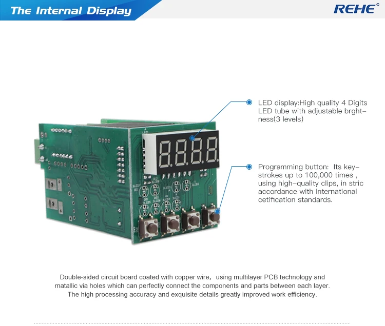 REHE RH-F81 48*48 мм цифровой Интеллектуальный однофазный измеритель частоты светодиодный