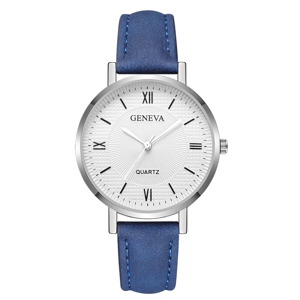 Geneva Мода Montre Bayan Saat Time часы кожаные женские часы в кварцевые часы urvoi женские часы Relojes Para Mujer Горячая& A - Цвет: Z