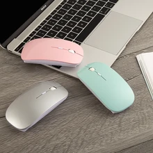 Женская и Мужская Bluetooth мышь для Macbook air/pro перезаряжаемая Бесшумная беспроводная мышь для Windows 10/Mac muis draadloos