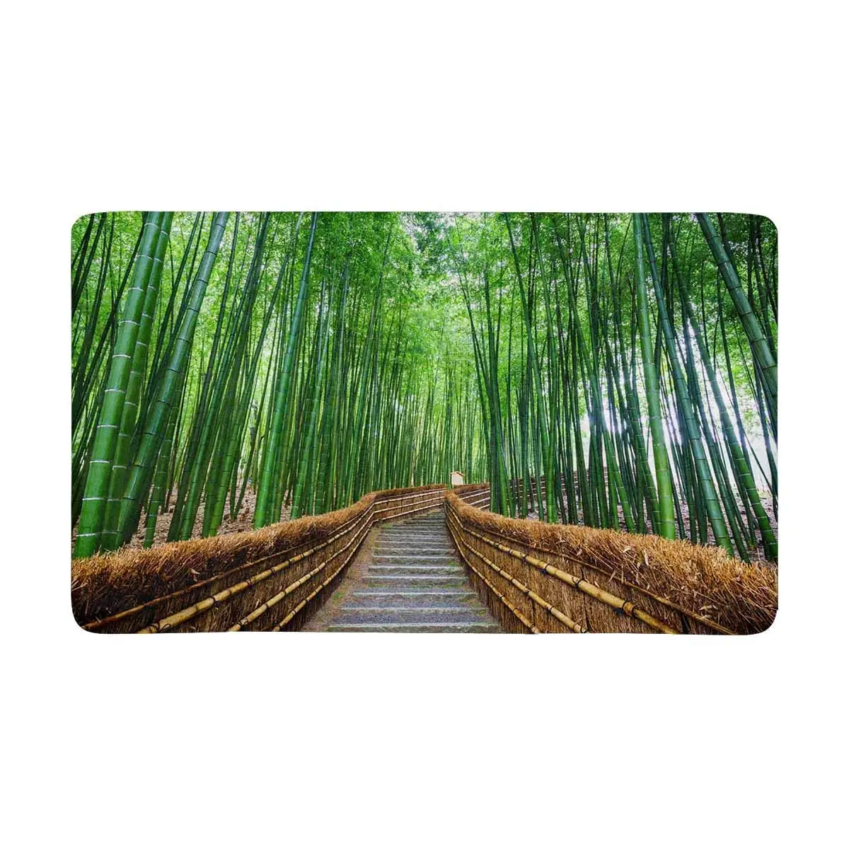Path to Bamboo Forest Arashiyama Kyoto Japan Indoor Entrance Rug Floor Mats Shoe Scraper Doormat | Дом и сад
