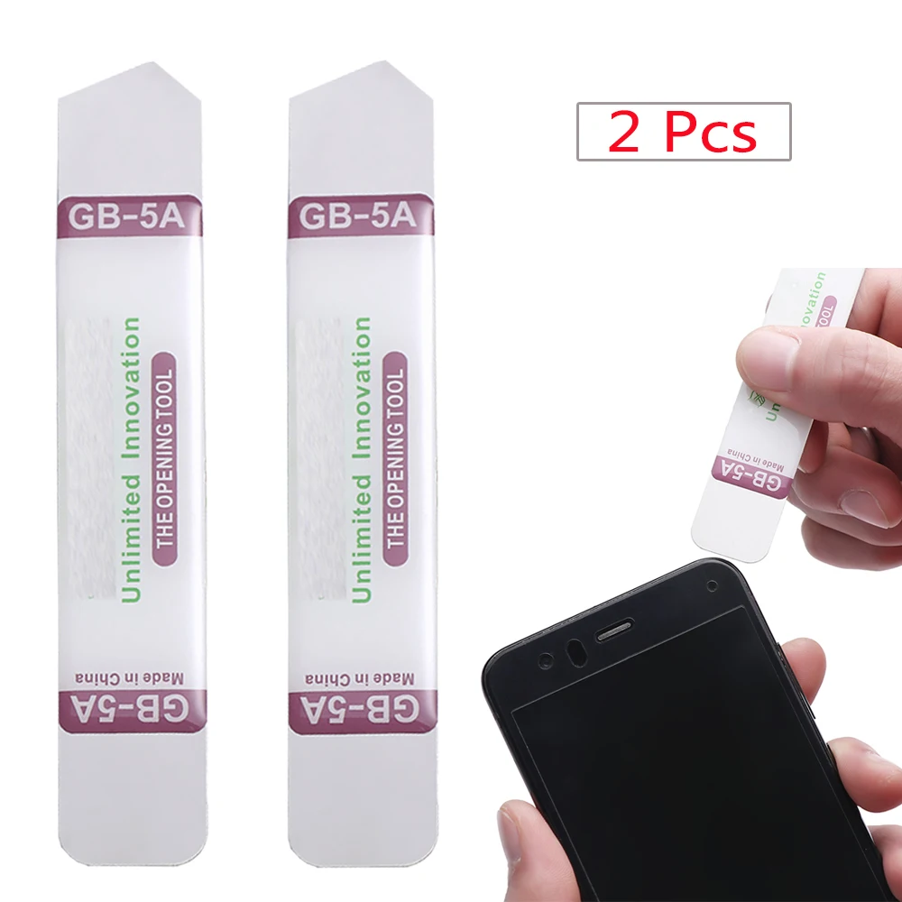 

DAYFUL 2Pcs Metal Flat Spudger Soft Blade Pry Bar Open Repair Tool kit for Mobile Phone Electronic Broken screen Glue Removal