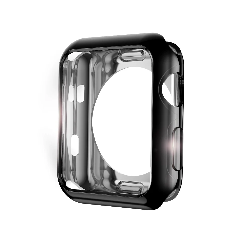 

ORIGINAL TPU protective Case for AppleWatch series 2 Colorful plating cover shell 38 mm 42 mm perfect match 4 color