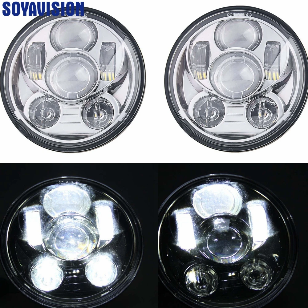 Car Headlight For Hummer H1 H2 7inch LED Hi/Lo Chrome Offroad