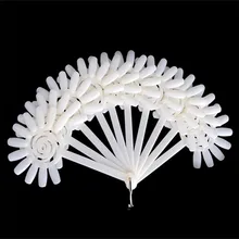 Красота Инструменты 10 шт./компл. 120 кончик ногтя Книги по искусству Дизайн акрил Польский Вентилятор Board Дисплей Практика палочки Съемные ногтей Цвет карты