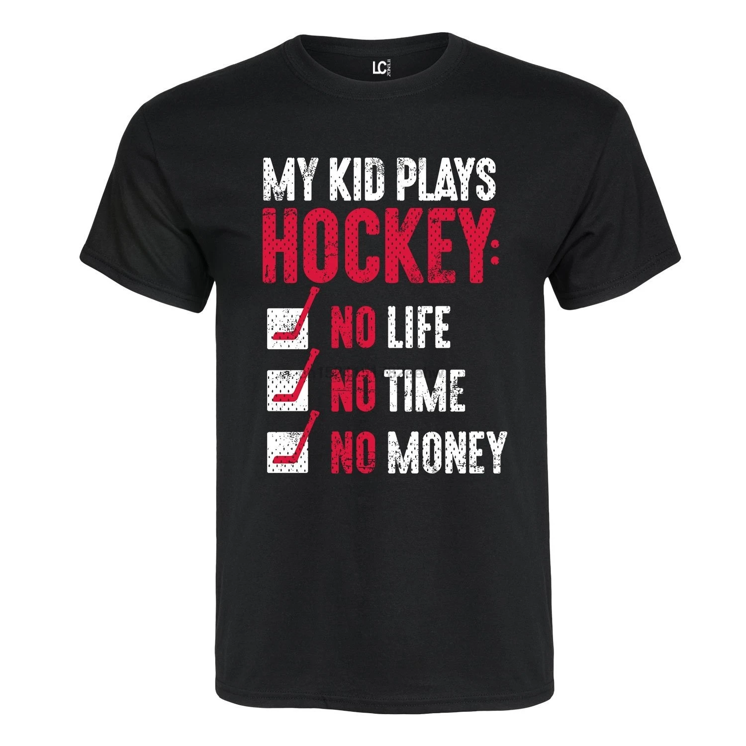 

LEQEMAO My Kid Plays Hockeyer - ADULT SHIRT SLEEVE TEE O Neck T-Shirts Male Low Price Steampunk T Shirt Homme New Top Tee
