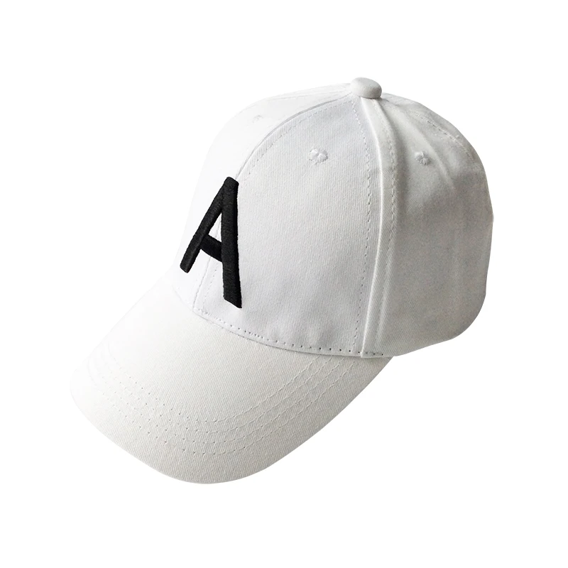 Детская Летняя шляпка, бейсбольная кепка с буквенным принтом для мальчиков, хип-хоп шапки для девочек, детская шапка - Цвет: Белый
