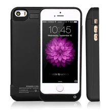 Внешний 4200 мАч смарт задняя Мощность пакет строительные Батарея Зарядное устройство чехол для iPhone 5 5S 5c se черный