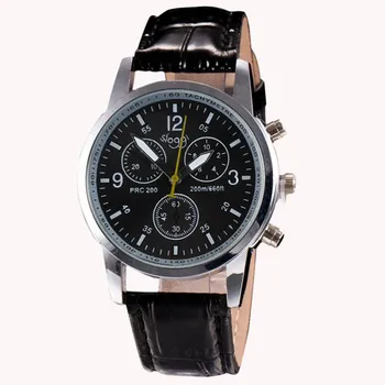 

New Arrival Casual Men Watch Fashion Crocodile Faux Leather Men's Wrist Watches Relgio casual de luxo Klasik erkek izle C50