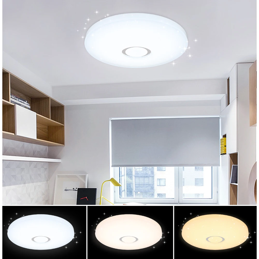 

60W Starry effect LED Modern Ceiling Lamp LED Ceiling luminaria Lamp Round Indoor Lighting color change Living Room Bedroom