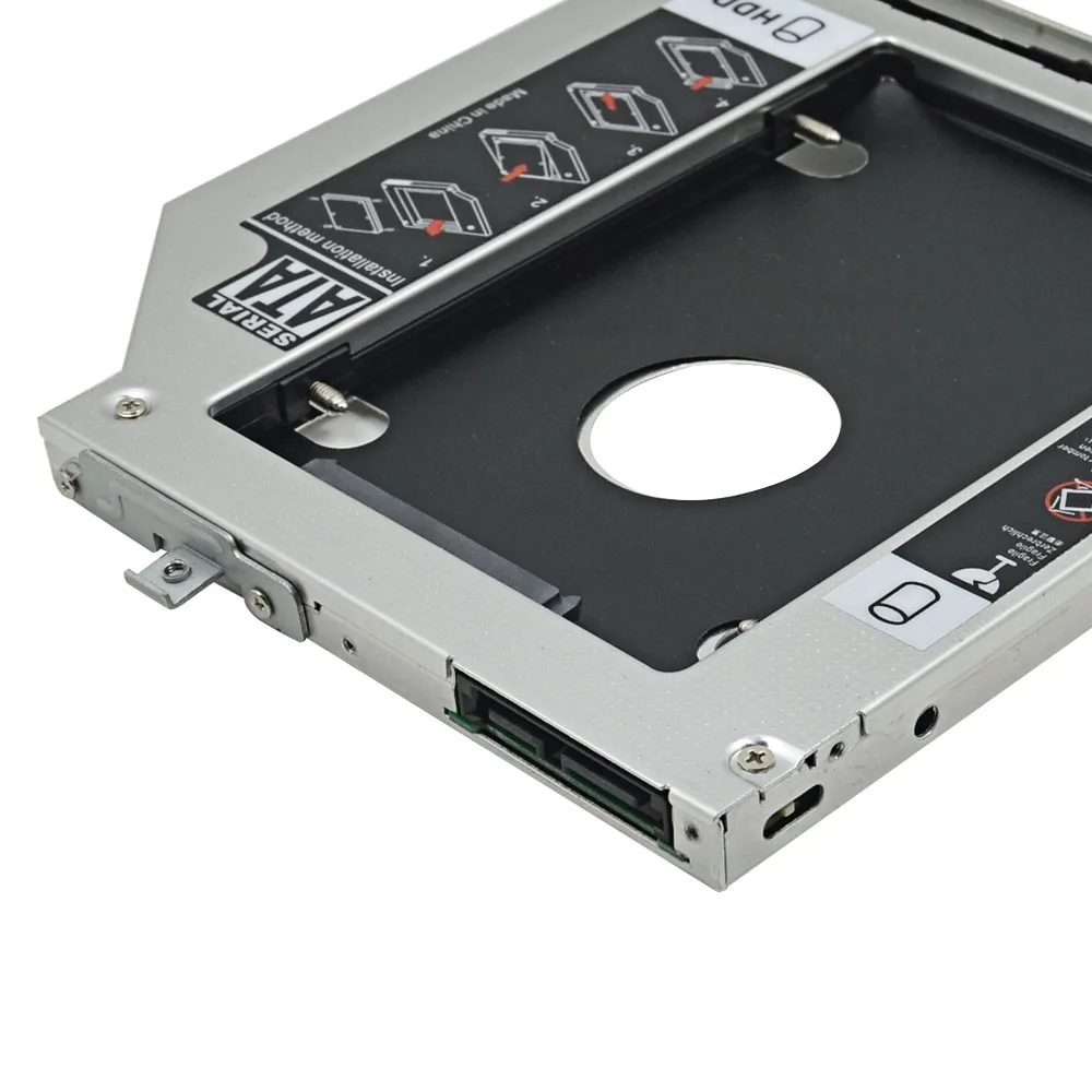 Для hp EliteBook 2560 P 2570 P Алюминий 2nd HDD Caddy 9,5 мм SATA 3,0 2,5 "SSD коробка-чехол на HDD адаптер CD DVD optibay профессиональный