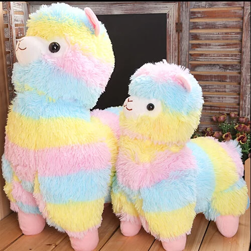 

1pc 20cm Rainbow Alpaca Plush Toy Vicugna Pacos Japanese Soft Plush Alpacasso Sheep Llama Stuffed Toy Gifts for kids and Girls
