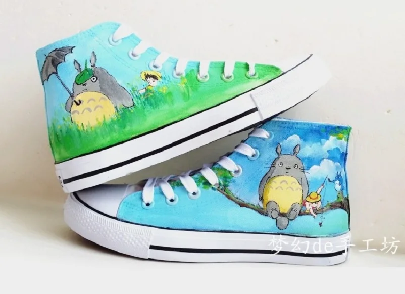 High-Q Unisex Anime Tonari no Totoro Shoes 3D Print Student Casual Canvas shoe plimsolls canvas shoes rope soled shoes