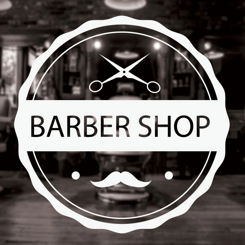 Barbershop Sign Haircuts And Shaves Vinyl Wall Decal Sticker Barber Shop  Wall Decor Murals Art Design Window Men Hair Logo 3w14 - Wall Stickers -  AliExpress