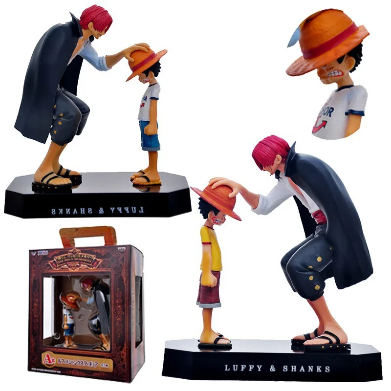 

One Piece Anime Four Emperors Shanks Straw Hat Luffy PVC Action Figure Doll Child Luffy Collectible Model Toy Christmas Gifts