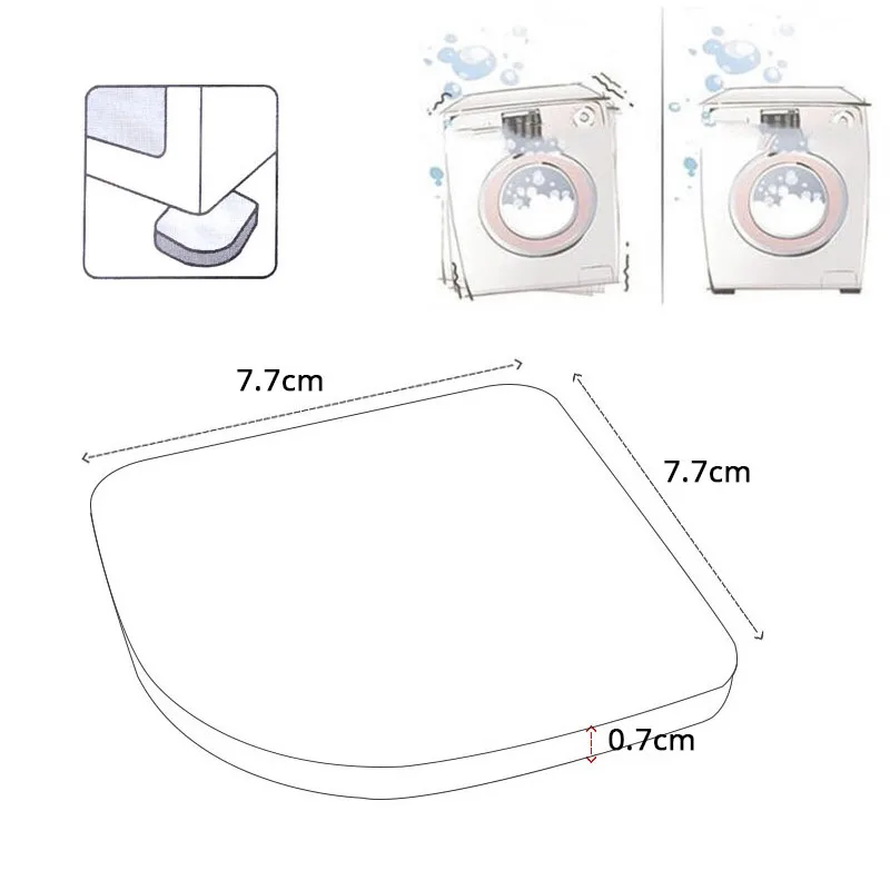 8 шт. стиральная машина анти-шок коврик анти-вибрация нескользящая резиновая нога для холодильника стул, стол ноги коврики мебель коврик