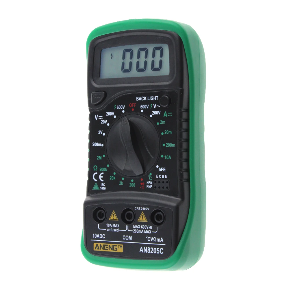 ANENG AN8205C Мини цифровой мультиметр портативный мультиметр AC/DC измеритель напряжения Амперметр Сопротивление температура тестер