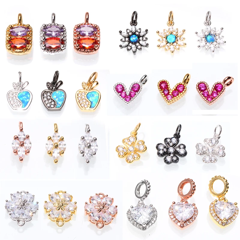 

Charms for Jewelry Making DIY Charms Pendant Drop Earring & Bracelet for Connectors Jewelry DIY Making Flower Shape Accessories