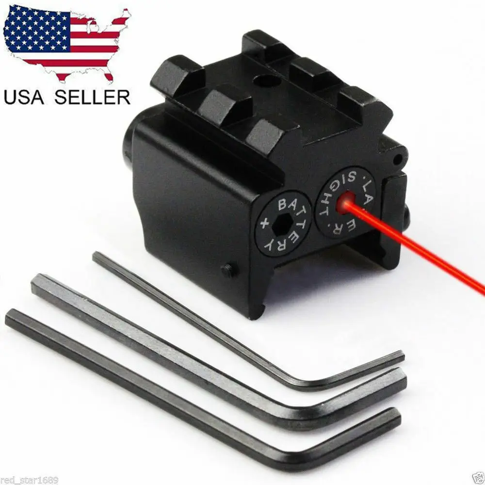 Cena US Mini regulowana kompaktowa czerwona kropka celownik laserowy pasuje do Glock 17 19 z 20 mm uchwytem na szynę akcesoria myśliwskie