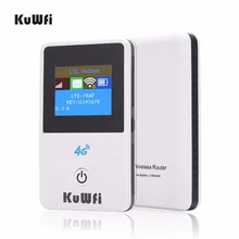 KuWFi 4G Wireless Router Unlocked 3G/4G FDD/TDD Wifi Router 4G Mobile Wifi Hotsport Protable Car Wifi Router With Sim Card Slot