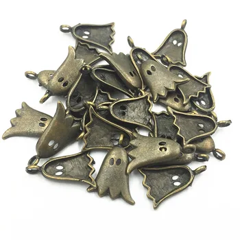 

Pendant For Bracelets Cute Ghost Soul Halloween Antique Bronze Tone Craft Charms Fashion Jewelry DIY Accessories 20X14mm 10Pcs