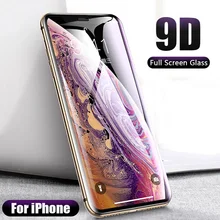 9D закаленное стекло для iPhone 6S 7 8 6 Plus X XR XS Max, стекло на iPhone 11, Защита экрана для iPhone 11 Pro Max, защитная пленка