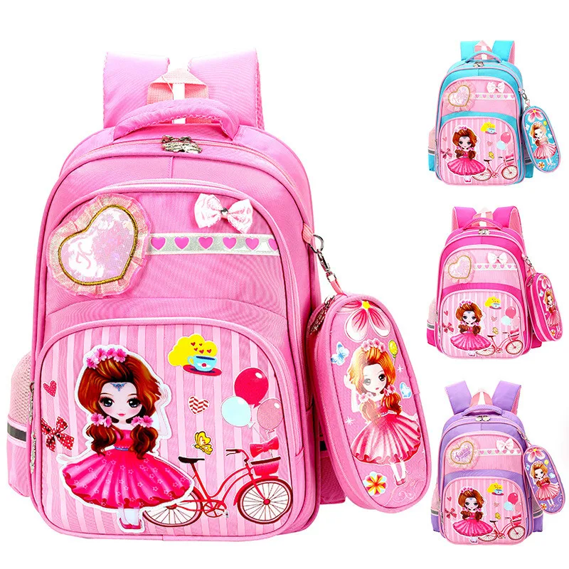 

Children School Backpacks For Girl Nylon princess School Bag Waterproof Kids Satchel Schoolbag mochila escolar printing backpack