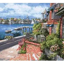 21159 очаровательный балкон-краска комплекты номеров для взрослых DIY