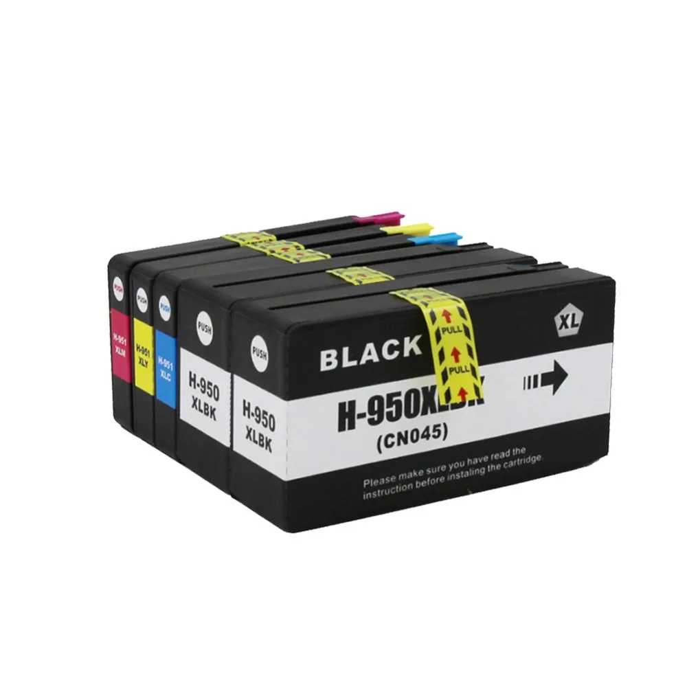 YLC 5pk 950XL 951XL Compatible ink cartridge For HP950 XL 951 XL for HP