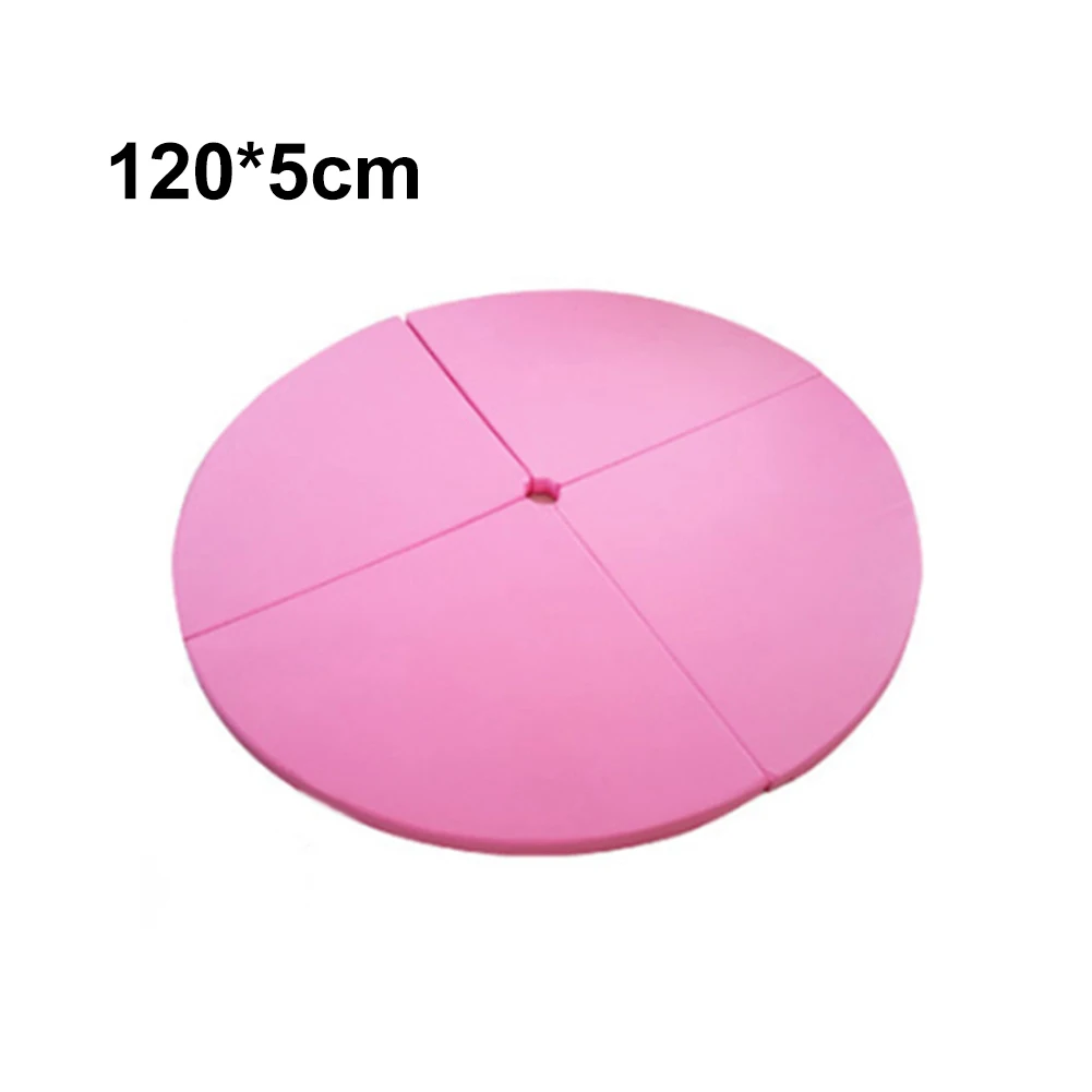 Four-fold Pole Dance Mat Fitness Yoga Thickened PU Leather Cotton Lining Round Dance Mat Non-slip Yoga Mats For Fitness Gym