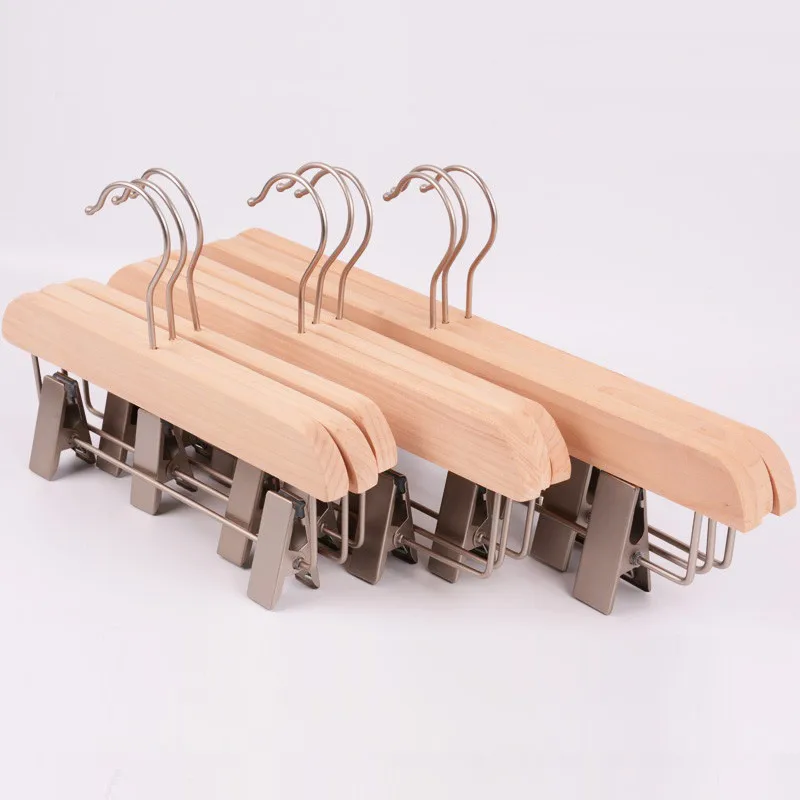 Description Picture 5 of item50Pcs/Lot Fast Shipping Adult and Child Hanger Wood Clothes Hangers for Pants Rack Wooden Hanger Pant Clip LX0872