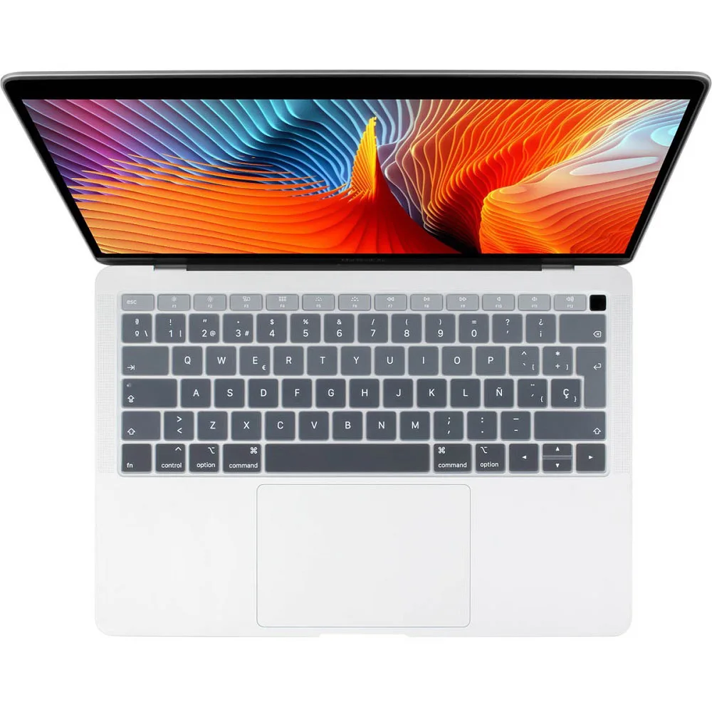 ЕС введите испанскую накладка на клавиатуру стикер для Macbook Air 13 с сенсорным ID A1932 тоньше защитная обложка для клавиатуры - Цвет: Gradient green