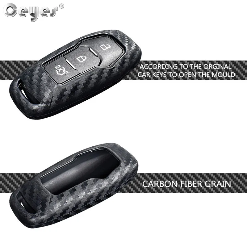 Carbon fiber key cover for FORD (2)