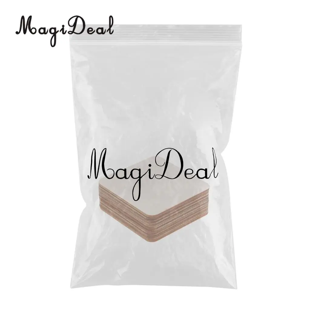 50mm 80mm 120mm Wooden Square MDF Unfinished Wood Pieces Blank Plaque for DIY Craft Pyrography Embellishments