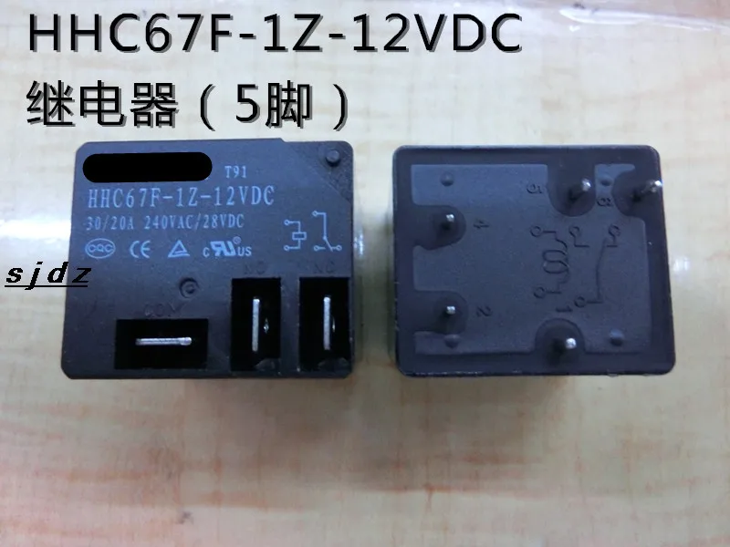 

HHC67F-1Z-12VDC T91 1Z 30A 5pcs