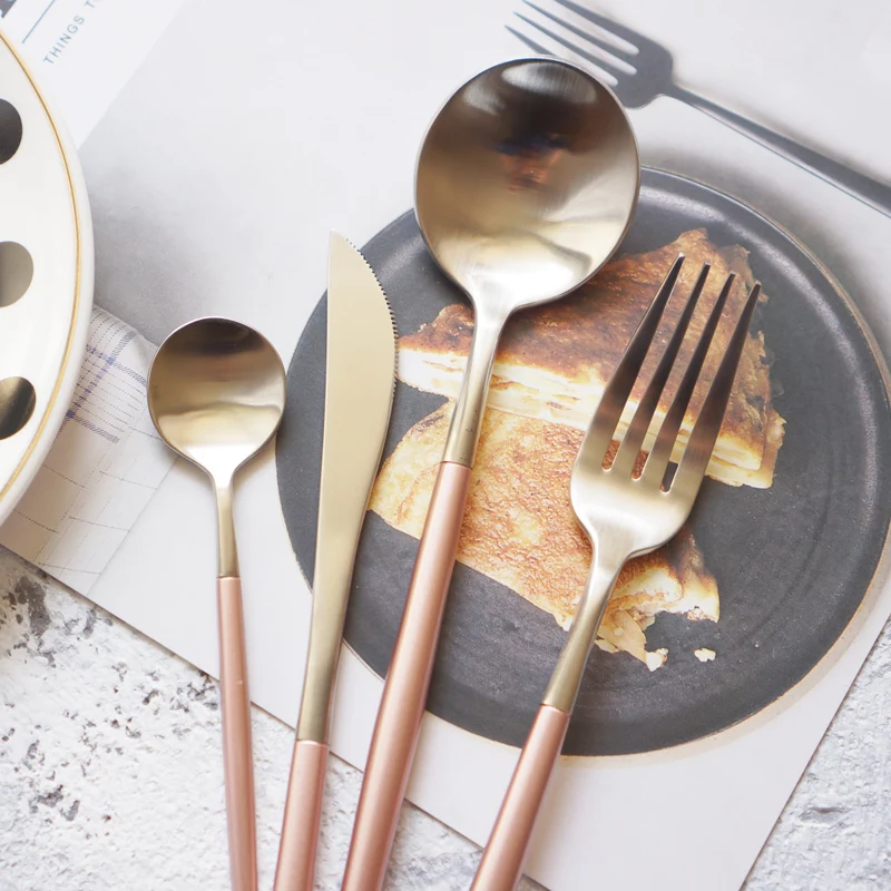 

AIMS Pointed stainless steel tableware, champagne, knife and fork, spoon