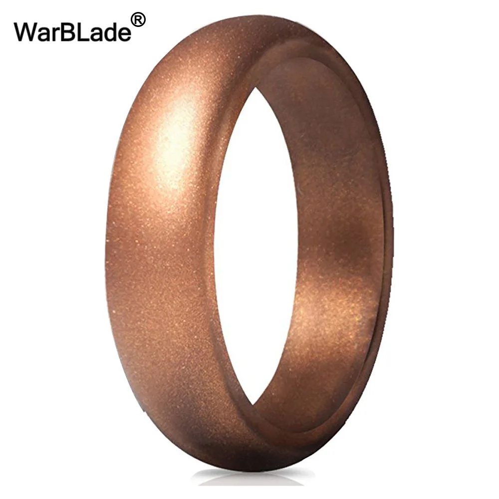 Новое пищевое Силиконовое кольцо FDA 5,7 мм, гипоаллергенное гибкое Золотое резиновое кольцо для мужчин и женщин, свадебные ювелирные изделия - Цвет основного камня: 16