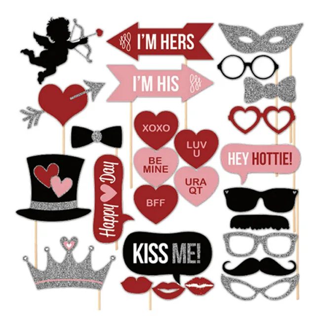 Aliexpress 27 Pcs Diy Mustache Lip Xoxo Beard Valentine 27 Pcs Diy Mustache Lip Xoxo Beard Valentine Day Wedding Decoration Event Festive Party Supplies Favors
